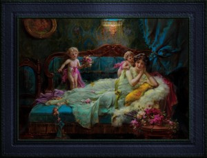 Messengers Of Love by Hans Zatzka Fine Art Old Masters Reproduction